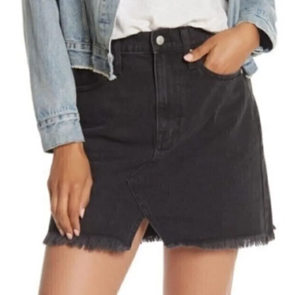 Madewell Charcoal Denim Skirt size 24 (XS)non-stretch
